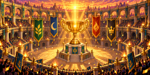 A tournament bracket in the colosseum